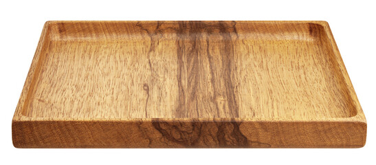Wooden Plate, isolated on white background, clipping path, full depth of field