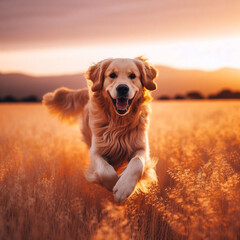 Golden Retriever Running