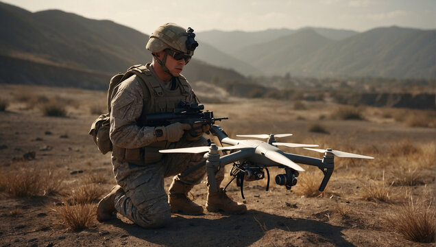 Today's soldiers fight with the help of advanced aerial drone technology, which gives them a significant advantage on the battlefield