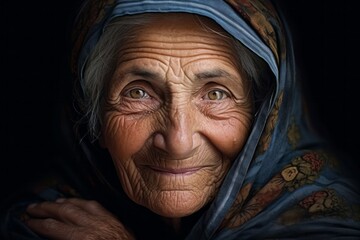 portrait of a senior italian woman