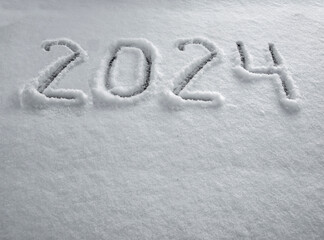 2024 drawn on the snow