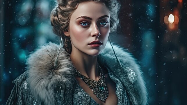 fairy tale princess or snow queen