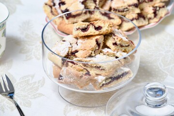 biscuits with berry jam