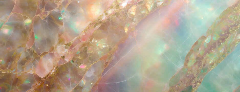 Luxury ivory opal texture background, liquid paints vivid color, panoramic marbling texture design