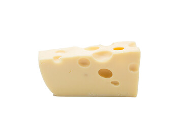 An appetizing piece of cheese.