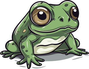 Frog isolated on white background. Vector illustration. Eps 10.