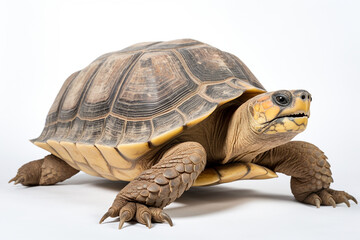Obraz premium Tortoise, Tortoise On A White Background, Tortoise Isolated On White, Tortoise Isolated On White Background
