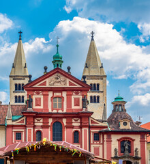 Fototapeta na wymiar St. George's basilica in Prague Castle, Czech Republic