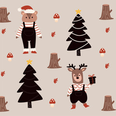 Christmas pattern. poster background for christmas. 