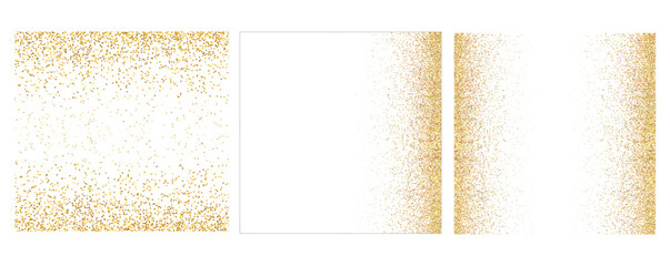 golden shimmering glitter explosion square background frame