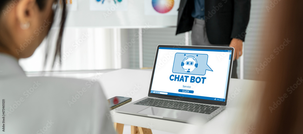 Poster chatbot software application for modish online business that automatically reply to customer questio