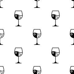 Wine Glass Icon Seamless Pattern M_2310001