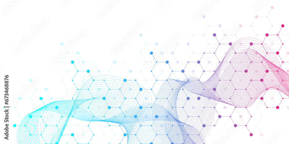 Poster modern technology illustration with square grid. technology banner template cubes texture. digital g