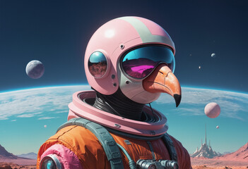 Vulture Astronaut in Space