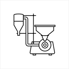 Spice Grinder Machine Icon, Dry, Wet Spice, Coffee, Grain Grinding Machine © Aayam 4D