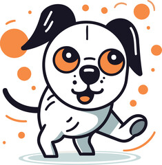 Cute cartoon dog. Vector illustration. Can be used for topics like pet shop. veterinary clinic