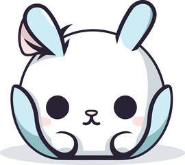 rabbit cute animal character icon vector illustration design.eps 10.