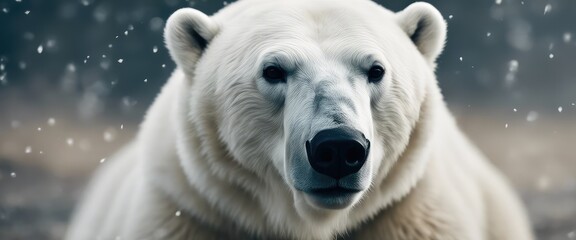 Polar bear, realistic, snow,