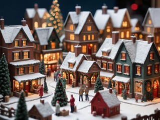 A Miniature Christmas Village
