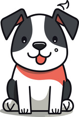 Cute dog character cartoon vector illustration. Cute dog mascot.