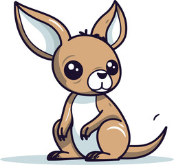 kangaroo cartoon design. vector illustration eps10 graphic.