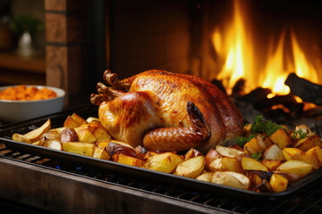 Fototapeta premium Golden Brown and Delicious - Roasted Turkey