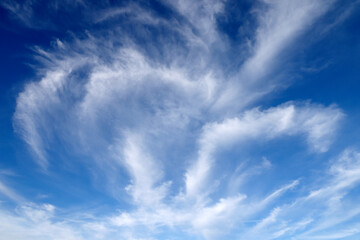 Naklejka na ściany i meble Blue sky background with clouds. Sky clouds background.