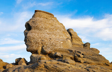 The Sphinx of Bucegi Mountains, legendary landmark of Romania, Europe