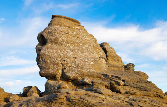 The Sphinx of Bucegi Mountains, legendary landmark of Romania, Europe