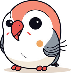 Fototapeta premium Cute cartoon penguin. Vector illustration on a white background.