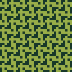Seamless pattern with geometric motifs in 2 colors