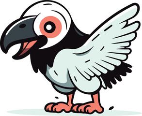 Pigeon. Vector illustration of a cute cartoon pigeon.