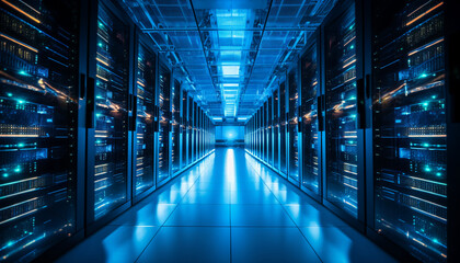 Fototapeta premium server rack in a data center