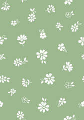 flower pattern, floral repeat vector, white flower vector
