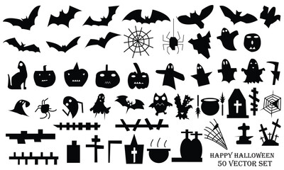 halloween icons set