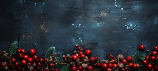 Christmas texture minimalism copy space. Christmas holidays. Horizontal format for banners, posters, advertising, gift cards. AI generated.