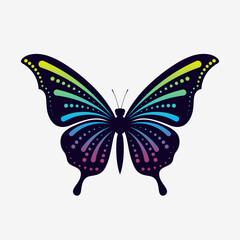 Butterfly icon, logo. Simple design. Vector illustration