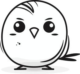 Cute bird icon. Cartoon illustration of cute bird icon for web design