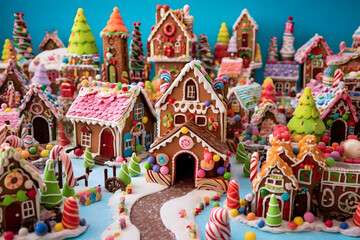 Fototapeta premium Whimsical Holiday Carousel Adorned with Festive Lights and Enchanting Animal Figures.