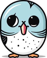 Cute Owl Bird Cartoon Mascot Character Vector Illustration.