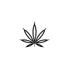 Cannabis leaf logo illustration flat design template