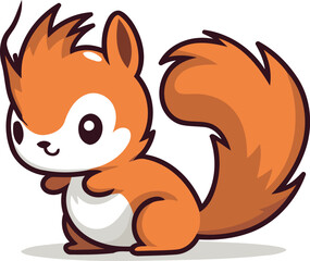 Squirrel cartoon design. Animal cute zoo life nature and fauna theme Vector illustration