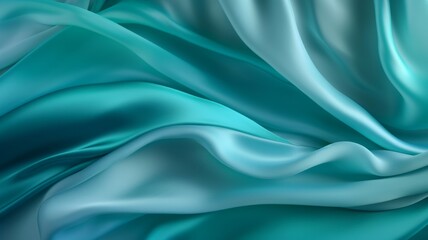 silk fabric cool turquoise color