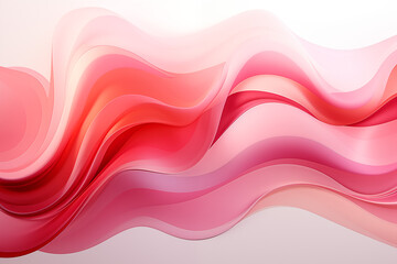 Vibrant Pink and Red Wave Abstract Background - Modern Digital Art.