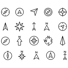  Compass Icons vector design