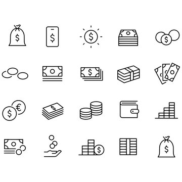Money and Banking Icons vector design