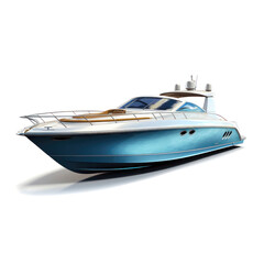 boat expensive fast in illustration style isolated on white background