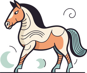 Horse icon. Vector illustration of a horse on white background.