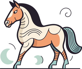 Obraz premium Horse icon. Vector illustration of a horse on white background.