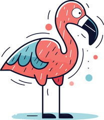Flamingo icon. Vector illustration of a flamingo bird.